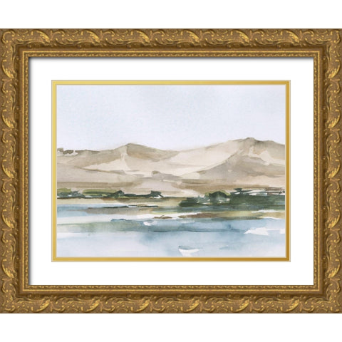 Desert Mountains II Gold Ornate Wood Framed Art Print with Double Matting by Harper, Ethan