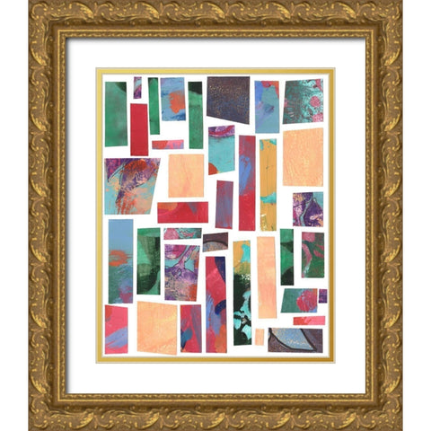 Broken Fragments I Gold Ornate Wood Framed Art Print with Double Matting by Moore, Regina
