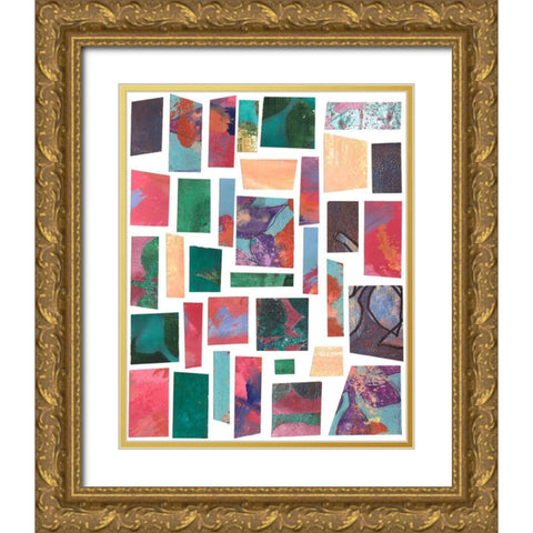 Broken Fragments IV Gold Ornate Wood Framed Art Print with Double Matting by Moore, Regina