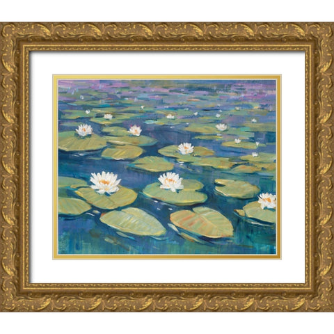 Morning Lilies II Gold Ornate Wood Framed Art Print with Double Matting by OToole, Tim