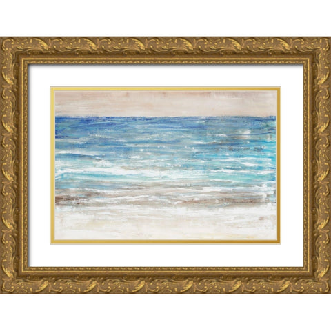 Choppy Water I Gold Ornate Wood Framed Art Print with Double Matting by OToole, Tim