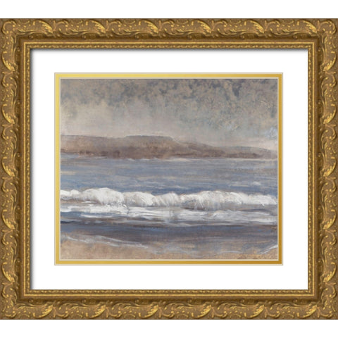 Sandy Beach I Gold Ornate Wood Framed Art Print with Double Matting by OToole, Tim