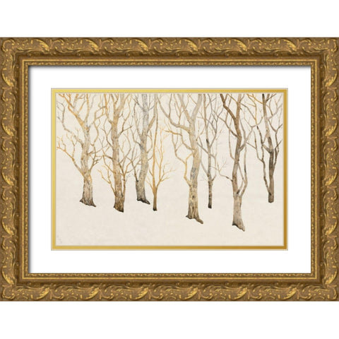 Bare Trees II Gold Ornate Wood Framed Art Print with Double Matting by OToole, Tim