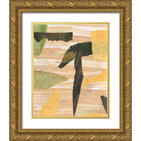 Painted Paper Pieces I Gold Ornate Wood Framed Art Print with Double Matting by Moore, Regina