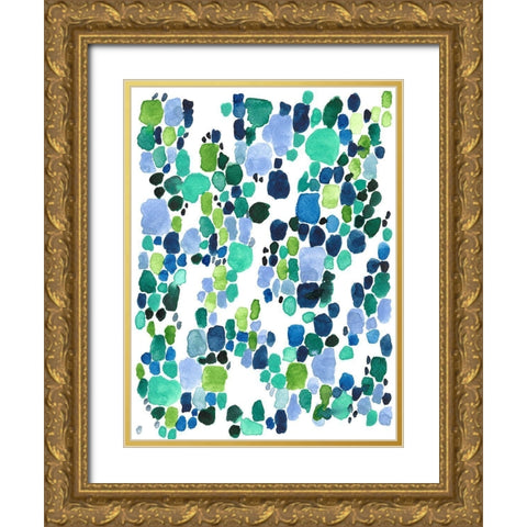 Sea Glass Spirit I Gold Ornate Wood Framed Art Print with Double Matting by Moore, Regina