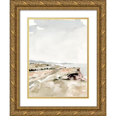 Westport II Gold Ornate Wood Framed Art Print with Double Matting by Caroline, Emma