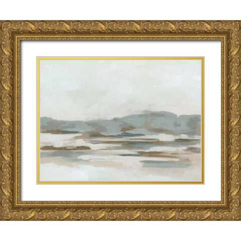 Neutral Coast II Gold Ornate Wood Framed Art Print with Double Matting by Vess, June Erica