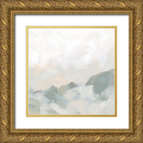 Hill Mist I Gold Ornate Wood Framed Art Print with Double Matting by Vess, June Erica