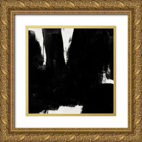 Block Brushwork I Gold Ornate Wood Framed Art Print with Double Matting by Vess, June Erica