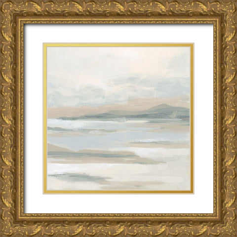 Tonal Tides I Gold Ornate Wood Framed Art Print with Double Matting by Vess, June Erica