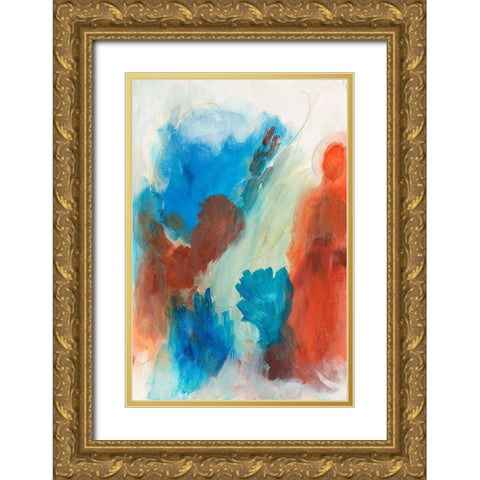 Fire and Water III Gold Ornate Wood Framed Art Print with Double Matting by Bramma, Lila