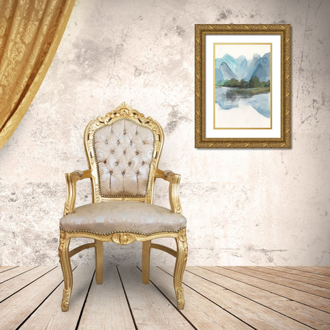 Be Clear to Reflect II Gold Ornate Wood Framed Art Print with Double Matting by Bramma, Lila