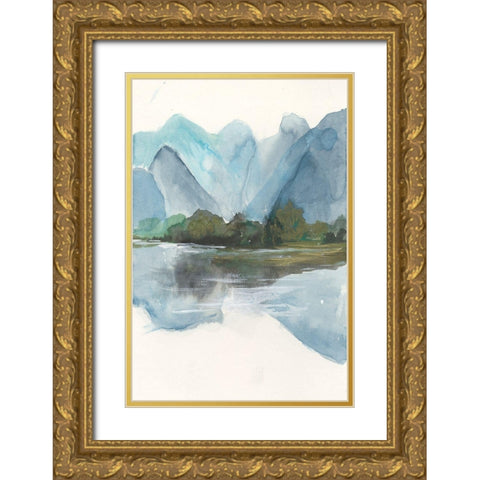 Be Clear to Reflect II Gold Ornate Wood Framed Art Print with Double Matting by Bramma, Lila