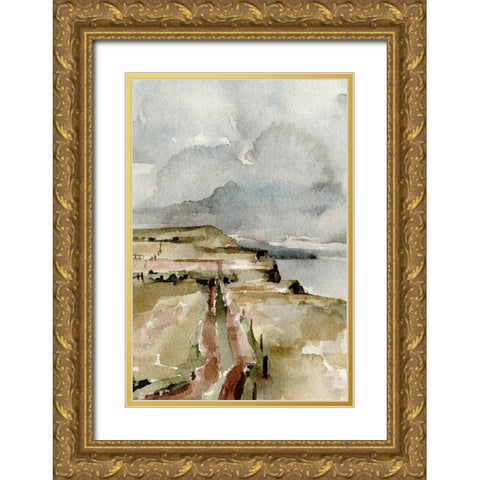 Rainy Coast I Gold Ornate Wood Framed Art Print with Double Matting by Caroline, Emma