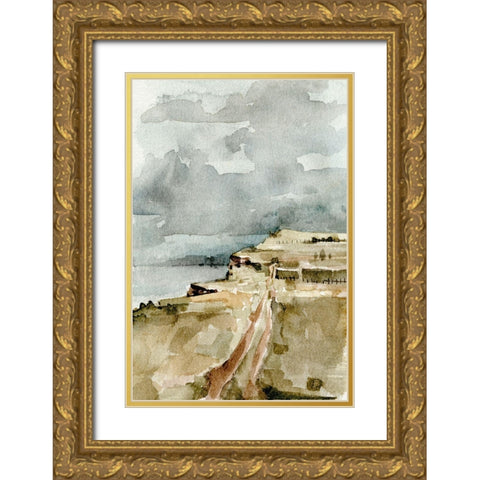 Rainy Coast II Gold Ornate Wood Framed Art Print with Double Matting by Caroline, Emma