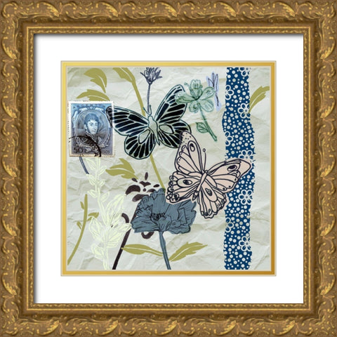 Fragile Wings II Gold Ornate Wood Framed Art Print with Double Matting by Wang, Melissa