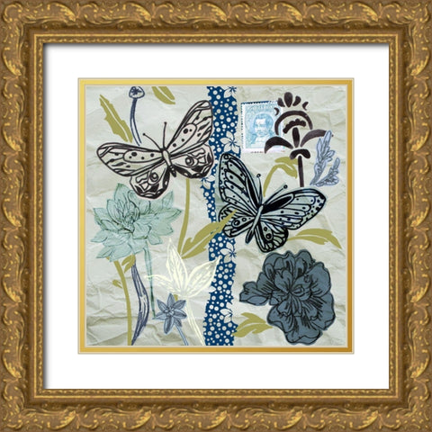 Fragile Wings IV Gold Ornate Wood Framed Art Print with Double Matting by Wang, Melissa