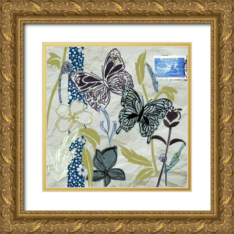Fragile Wings VI Gold Ornate Wood Framed Art Print with Double Matting by Wang, Melissa
