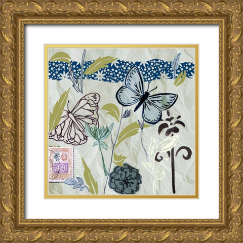 Fragile Wings VII Gold Ornate Wood Framed Art Print with Double Matting by Wang, Melissa