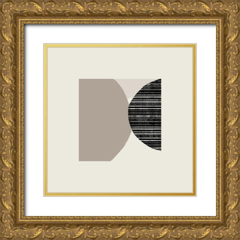 Fragmented Shapes I Gold Ornate Wood Framed Art Print with Double Matting by Barnes, Victoria