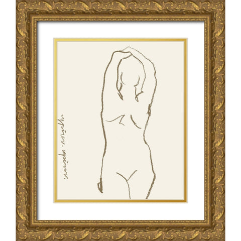 Toi et Moi I Gold Ornate Wood Framed Art Print with Double Matting by Wang, Melissa