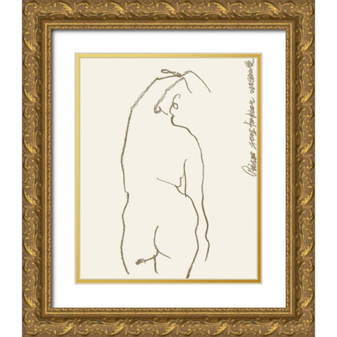 Toi et Moi IV Gold Ornate Wood Framed Art Print with Double Matting by Wang, Melissa