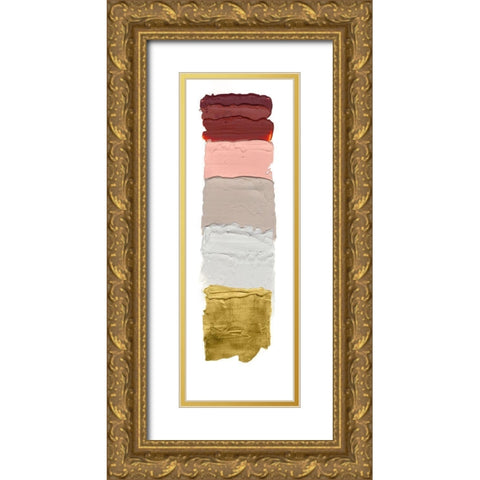 Golden Masonry III Gold Ornate Wood Framed Art Print with Double Matting by Lam, Vanna