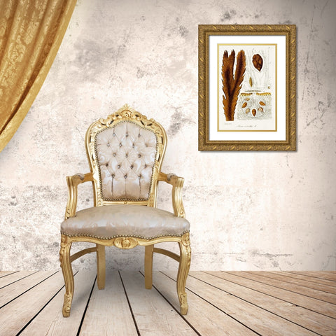 Seaweed Illustration II Gold Ornate Wood Framed Art Print with Double Matting by Unknown