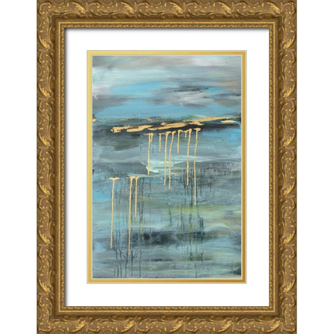 Distant Shores I Gold Ornate Wood Framed Art Print with Double Matting by Combs, Joyce