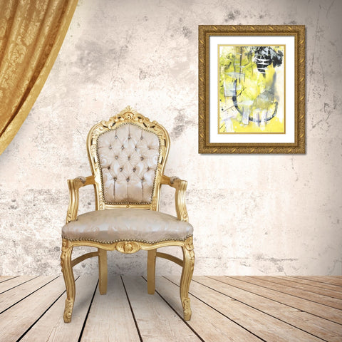 Exciting Times II Gold Ornate Wood Framed Art Print with Double Matting by Combs, Joyce