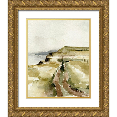 North Sea Coast II Gold Ornate Wood Framed Art Print with Double Matting by Caroline, Emma