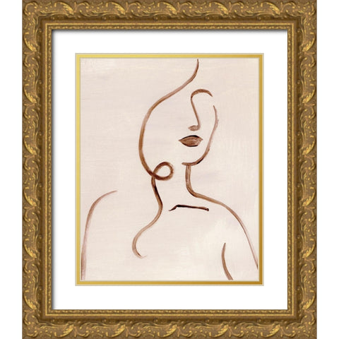 Femme Sketch II Gold Ornate Wood Framed Art Print with Double Matting by Popp, Grace