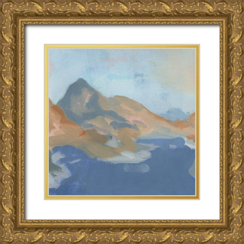 Blue Island I Gold Ornate Wood Framed Art Print with Double Matting by Green, Jacob