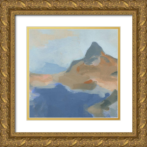 Blue Island II Gold Ornate Wood Framed Art Print with Double Matting by Green, Jacob