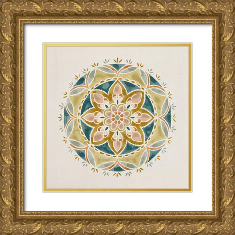 Summer Mandala III Gold Ornate Wood Framed Art Print with Double Matting by Borges, Victoria