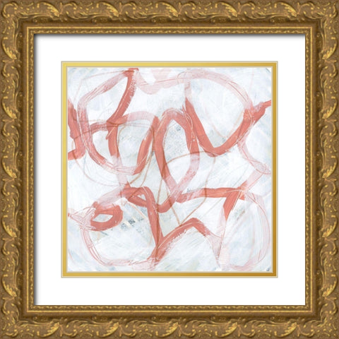 Rust Thread II Gold Ornate Wood Framed Art Print with Double Matting by Vess, June Erica