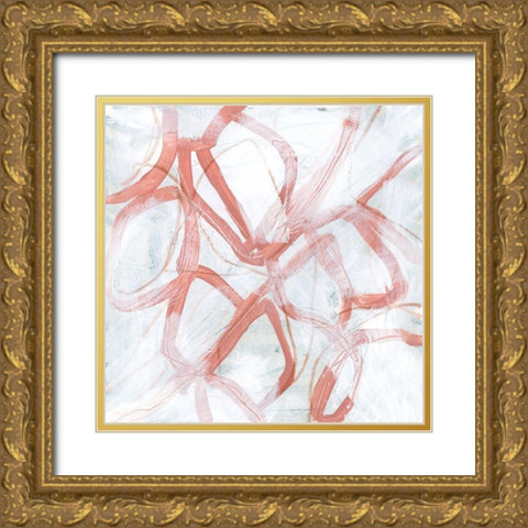 Rust Thread III Gold Ornate Wood Framed Art Print with Double Matting by Vess, June Erica