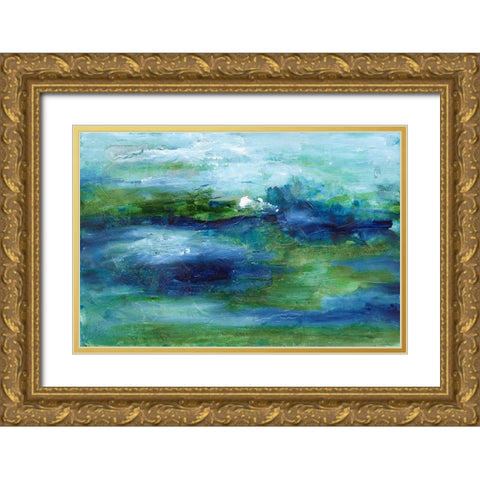 Drift II Gold Ornate Wood Framed Art Print with Double Matting by Combs, Joyce