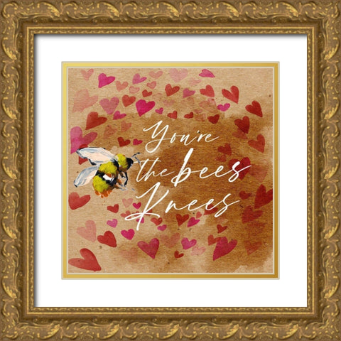 Bees Knees I Gold Ornate Wood Framed Art Print with Double Matting by Parker, Jennifer Paxton