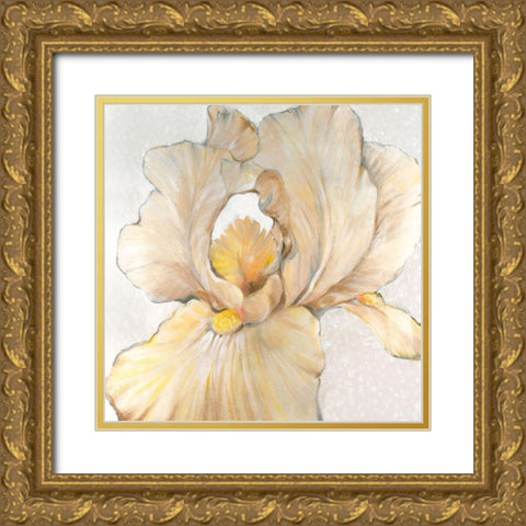 Iris Cream I Gold Ornate Wood Framed Art Print with Double Matting by OToole, Tim