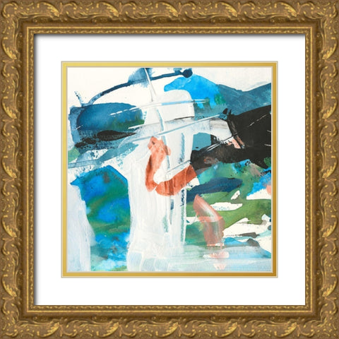 Motion II Gold Ornate Wood Framed Art Print with Double Matting by Combs, Joyce