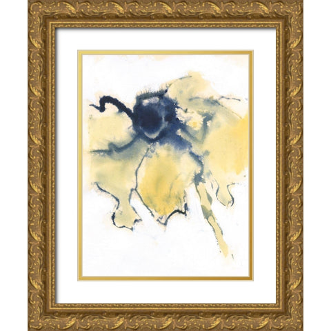 Blooms Taking Flight I Gold Ornate Wood Framed Art Print with Double Matting by Combs, Joyce