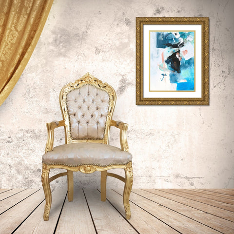 Evolving I Gold Ornate Wood Framed Art Print with Double Matting by Combs, Joyce