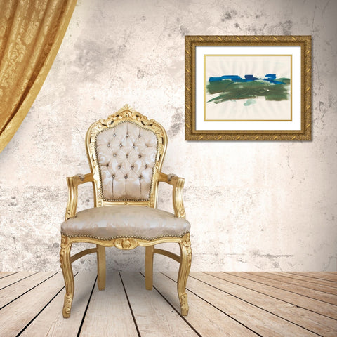 Mirages II Gold Ornate Wood Framed Art Print with Double Matting by Combs, Joyce