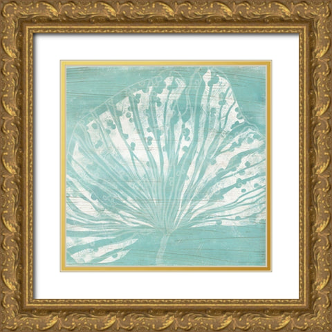 Cerulean Sea Coral III Gold Ornate Wood Framed Art Print with Double Matting by Vess, June Erica