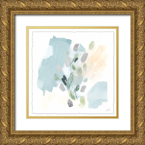 Pastel Integer IV Gold Ornate Wood Framed Art Print with Double Matting by Vess, June Erica