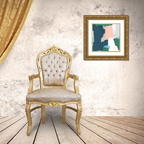 Bounding Blocks II Gold Ornate Wood Framed Art Print with Double Matting by Vess, June Erica