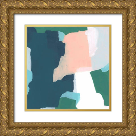 Bounding Blocks II Gold Ornate Wood Framed Art Print with Double Matting by Vess, June Erica