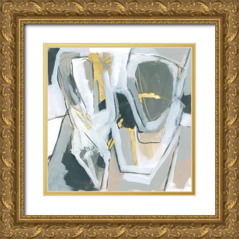 Neutral Echoes I Gold Ornate Wood Framed Art Print with Double Matting by Vess, June Erica