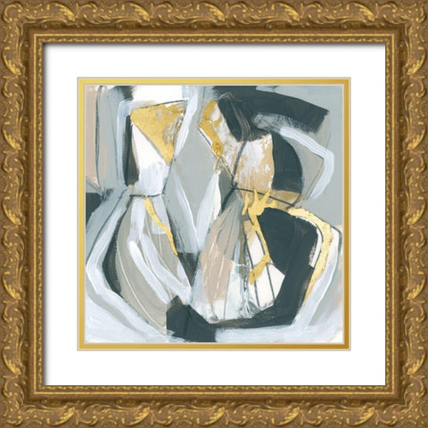 Neutral Echoes II Gold Ornate Wood Framed Art Print with Double Matting by Vess, June Erica